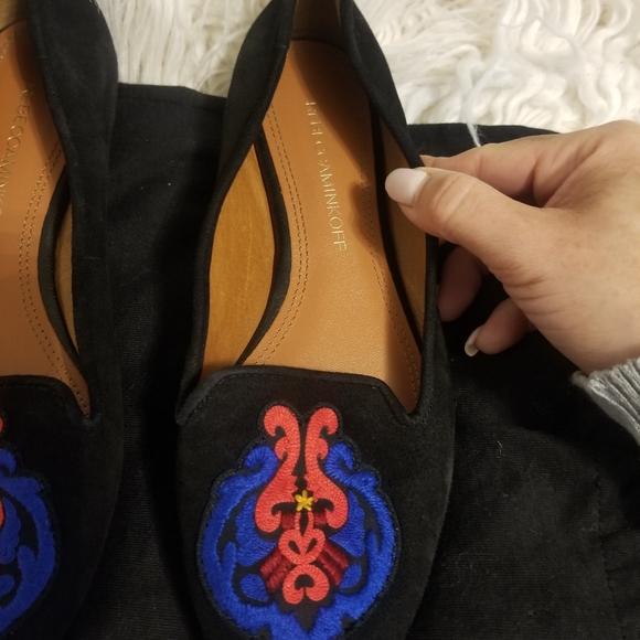 NWOT Rebecca Minkoff 6 Cancer Suede smoking flats - Picture 4 of 5
